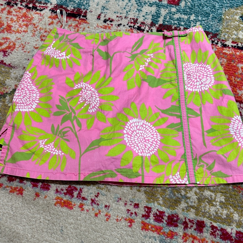 Lilly Pulitzer Sunflower Skort Pink Green Size 4